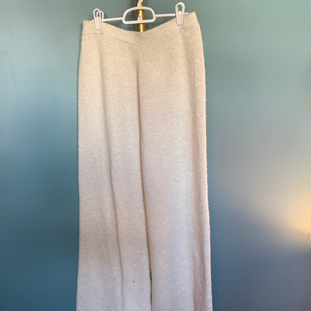 DISSH Winter White Cozy Knit Pants